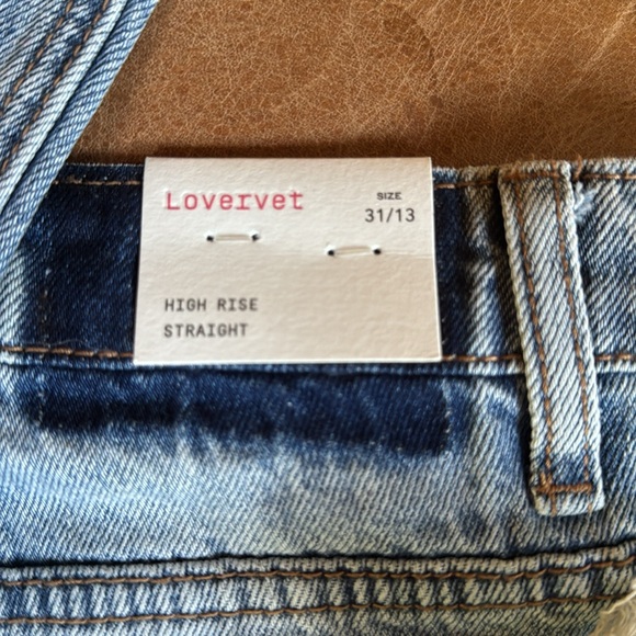 Lovervet High Rise Straight jeans, NWT- no stretch - Picture 5 of 5
